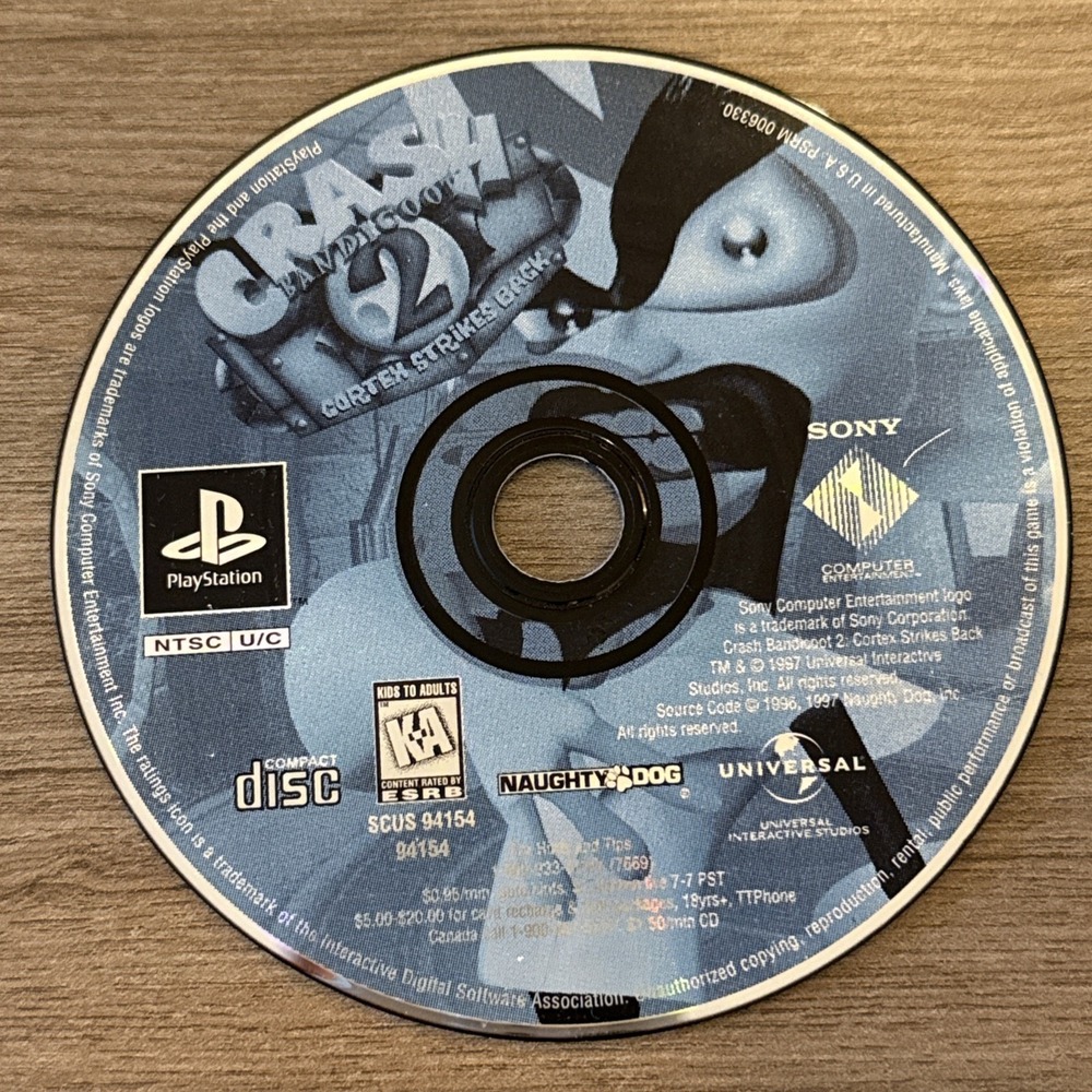 Crash Bandicoot 2: Cortex Strikes‎ Back (Sony PlayStation) PS1 DISC ONLY TESTED